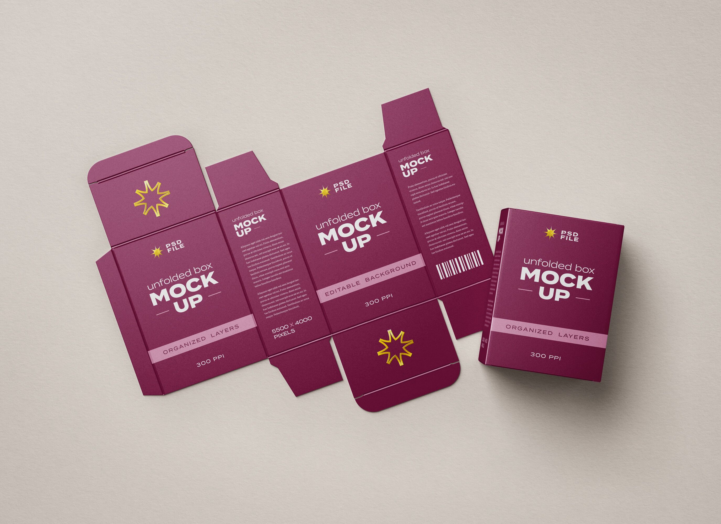 Foldable boxes for products for easy packaging